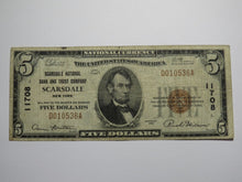 Load image into Gallery viewer, $5 1929 Scarsdale New York NY National Currency Bank Note Bill Ch. #11708 FINE