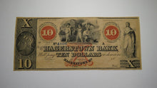 Load image into Gallery viewer, $10 18__ Hagerstown Maryland MD Obsolete Currency Bank Note Remainder Bill UNC+