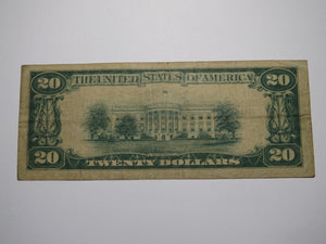 $20 1929 Summit New Jersey NJ National Currency Bank Note Bill Ch. #5061 RARE