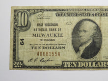 Load image into Gallery viewer, $10 1929 Milwaukee Wisconsin WI National Currency Bank Note Bill Ch #64 FINE