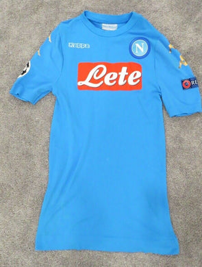 2016-17 Kalidou Koulibaly Napoli Match Used Worn UCL Soccer Shirt Game Jersey