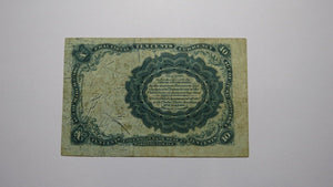 1874 $.10 Fifth Issue Fractional Currency Obsolete Bank Note Bill FINE Condition