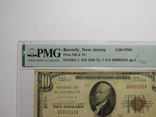 Load image into Gallery viewer, $10 1929 Beverly New Jersey NJ National Currency Bank Note Bill #8704 VF20 PMG