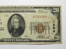 Load image into Gallery viewer, $20 1929 Frankfort Indiana IN National Currency Bank Note Bill Charter #1854 VF