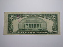 Load image into Gallery viewer, $5 1950-A Gutter Fold Error Federal Reserve Bank Note Currency Bill FINE+