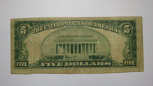 Load image into Gallery viewer, $5 1929 Turners Falls Massachusetts National Currency Bank Note Bill #2058 FINE