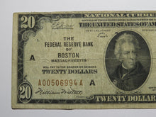 Load image into Gallery viewer, $20 1929 Boston Massachusetts National Currency Federal Reserve Bank Note FINE