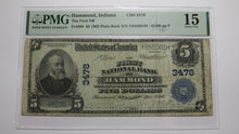 Load image into Gallery viewer, $5 1902 Hammond Indiana IN National Currency Bank Note Bill Ch. #3478 F15 PMG