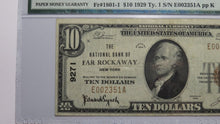 Load image into Gallery viewer, $10 1929 Far Rockaway New York NY National Currency Bank Note Bill Ch #9271 VF30