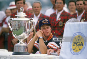 1989 Payne Stewart PGA Championship Match Used Worn Chicago Bears Hat! Trophy