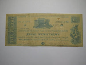 $.25 1861 Winchester Virginia VA Obsolete Currency Bank Note Bill Corp. of Win.