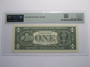 $1 2017 Repeater Serial Number Federal Reserve Currency Bank Note Bill PMG UNC67