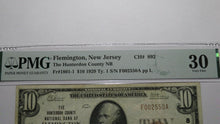 Load image into Gallery viewer, $10 1929 Flemington New Jersey NJ National Currency Bank Note Bill Ch #892 VF30!