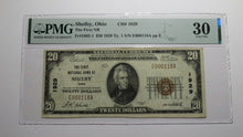 Load image into Gallery viewer, $20 1929 Shelby Ohio OH National Currency Bank Note Bill Ch. #1929 VF30 PMG