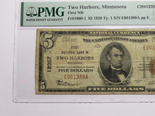 Load image into Gallery viewer, $5 1929 Two Harbors Minnesota National Currency Bank Note Bill #12357 F15 PMG