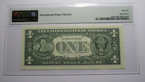 $1 2003 Radar Serial Number Federal Reserve Currency Bank Note Bill PMG UNC66EPQ