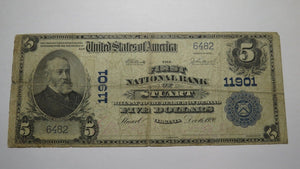 $5 1902 Stuart Virginia VA National Currency Bank Note Bill! Ch. #11901 RARE!