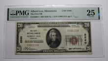 Load image into Gallery viewer, $20 1929 Albert Lea Minnesota MN National Currency Bank Note Bill #3560 VF25 PMG