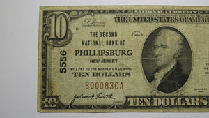 $10 1929 Phillipsburg New Jersey NJ National Currency Bank Note Bill Ch. #5556