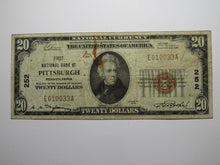 Load image into Gallery viewer, $20 1929 Pittsburgh Pennsylvania National Currency Bank Note Bill Ch. #252 FINE