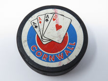 Load image into Gallery viewer, Cornwall Aces AHL Official Viceroy InGlasco Game Used Puck Defunct Hockey Team