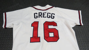 1988 Tommy Gregg Atlanta Braves Game Used Worn MLB Baseball Jersey! Good Use!