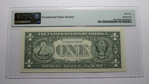 $1 1995 Radar Serial Number Federal Reserve Currency Bank Note Bill PMG UNC66EPQ