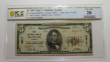 Load image into Gallery viewer, $5 1929 Mankato Kansas KS National Currency Bank Note Bill Ch. #6817 VF20 PCGS