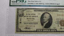 Load image into Gallery viewer, $10 1929 Roscoe New York NY National Currency Bank Note Bill Ch. #8191 VF PMG