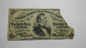 1863 $.25 Third Issue Fractional Currency Obsolete Bank Note Bill! 3rd Iss. RARE