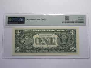 $1 2017 Radar Serial Number Federal Reserve Currency Bank Note Bill PMG UNC67EPQ