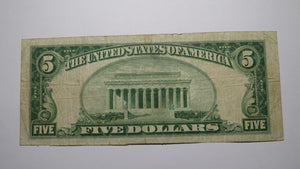 $5 1929 Boaz Alabama AL National Currency Bank Note Bill Ch. #11870 FINE