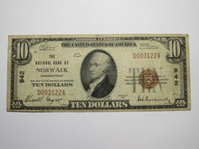 Load image into Gallery viewer, $10 1929 Norwalk Connecticut CT National Currency Bank Note Bill Ch. #942 Fine++