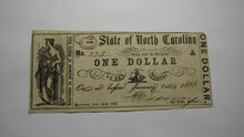 Load image into Gallery viewer, $1 1861 Raleigh North Carolina NC Obsolete Currency Bank Note Bill State of NC