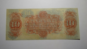 $10 18__ New Orleans Louisiana Obsolete Currency Bank Note Remainder Bill! Canal