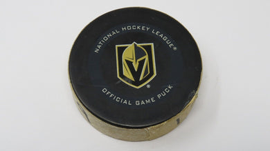 2019-20 Adrian Kempe Los Angeles Kings Game Used Goal Puck -Vegas Golden Knights