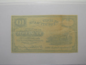 $.10 1862 Cuyahoga Falls Ohio OH Obsolete Currency Bank Note Bill Summit County