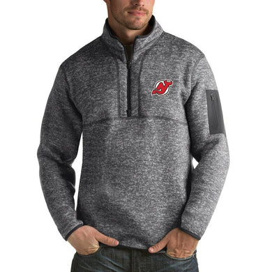 New Jersey Devils Antigua Fortune 1/2-Zip Pullover Jacket - Charcoal Size Small