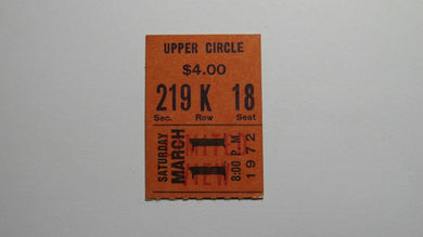 March 11, 1972 St. Louis Blues Vs. Philadelphia Flyers NHL Hockey Ticket Stub