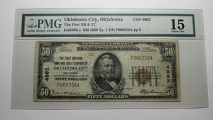 $50 1929 Oklahoma City Oklahoma OK National Currency Bank Note Bill Ch #4862 F15