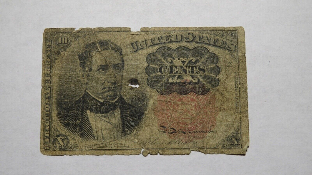 1874 $.10 Fifth Issue Fractional Currency Obsolete Bank Note Bill USA