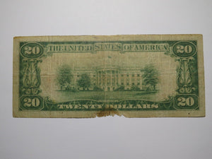 $20 1929 Hicksville Ohio OH National Currency Bank Note Bill Charter #4867 RARE