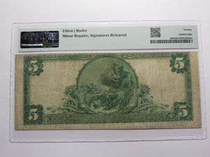 $5 1902 Hillside New Jersey NJ National Currency Bank Note Bill #11727 VF20 PMG