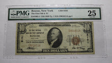 Load image into Gallery viewer, $10 1929 Roscoe New York NY National Currency Bank Note Bill Ch. #8191 VF PMG