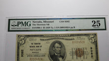 Load image into Gallery viewer, $5 1929 Nevada Missouri MO National Currency Bank Note Bill Ch. #9382 VF25 PMG