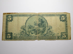 $5 1902 Norwalk Connecticut CT National Currency Bank Note Bill Ch. #942 RARE