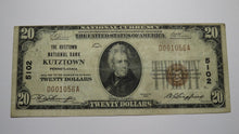 Load image into Gallery viewer, $20 1929 Kutztown Pennsylvania PA National Currency Bank Note Bill Ch. #5102 VF