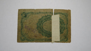 1874 $.10 Fifth Issue Fractional Currency Obsolete Bank Note Bill 5th Green Seal