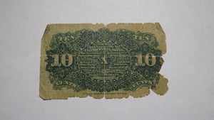 1863 $.10 Fourth Issue Fractional Currency Obsolete Bank Note Bill! 4th Filler