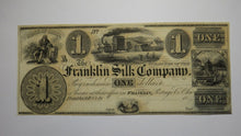 Load image into Gallery viewer, $1 18__ Franklin Ohio OH Obsolete Currency Bank Note Bill Silk Company UNC++